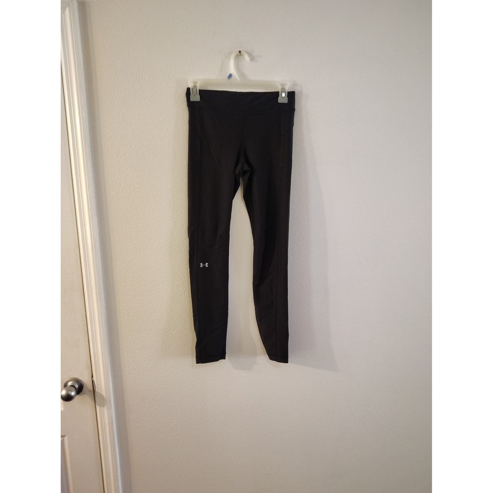 Under Armour HeatGear Compression Leggings Womens Small Black Athletic Tights